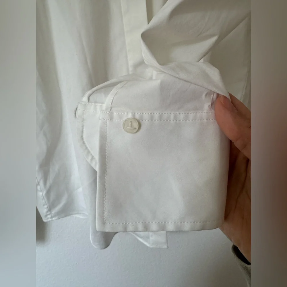 Lafayette 148 New York Stretch Cotton Straight Shirt - Picture 7 of 9